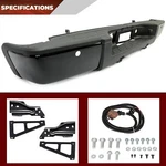 Black Rear Step Bumper W/ Sensor For 2007-2013 Gmc Sierra Chevy Silverado 1500. Fixed Price $243.60.