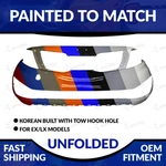 New Painted To Match 2011 Kia Optima Unfolded Front Bumper. Fixed Price $275.99.