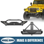 Hooke Road Front Bumper + Rear W/ Tire Carrier For Jeep Tj Wrangler 97-06. Fixed Price $689.55.