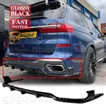 For Bmw X7 G07 Sport 2019-25 Gloss Black Rear Bumper Diffuser W/ Corner Aprons. Fixed Price $144.99.