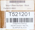 Dragonfire Racing Rear Sheet Metal Bumper Part Number T521201 / 02-4802. Fixed Price $283.99.