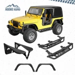 Hooke Road Fender Flares Running Boards Nerf Bars For 1997-2006 Jeep Wrangler Tj. Fixed Price $179.33.