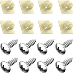 Prime Ave License Plate Screws With Nylon Inserts - Stainless 8 Pack, Silver. Fixed Price $15.19.