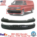 Front Bumper Primed Steel + Upper Cover For 03-23 Chevy Express / Gmc Savana. Fixed Price $399.80.