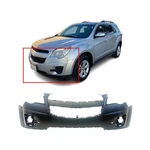 Primed Front Bumper Cover For 2010-2015 Chevy Equinox Chevrolet W/ Fog. Fixed Price $119.73.