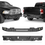 Fit 2013-2018 Ram 1500 Steel Silm Front Bumper & Rear Back W/ Led Light. Fixed Price $769.61.