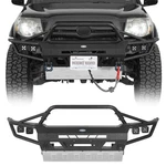 Fit 05-11 Toyota Tacoma Full Width Front Bumper W/winch Plate Skid & Light. Fixed Price $639.22.