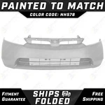 New Painted *NH578 Taffeta White* Front Bumper Cover For 2006-2008 Honda Civic. Fixed Price $390.99.
