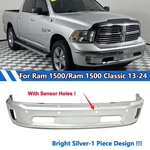 Silver Front Bumper Face Bar For 13-18 Dodge Ram 1500 W/ Fog & Park Assist Holes. Fixed Price $370.40.