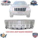 New Front Grille Chrome & Black Oem Replaces For 1999-2003 Jeep Grand Cherokee. Fixed Price $85.33.