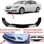 Add-on Universal For 2014-2017 Acura Rlx Glossy Black Front Bumper Lip Splitter. Fixed Price $59.83.