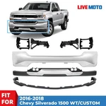 For 2016-2018 Chevy Silverado 1500 Front Bumper Cover Assembly Kit W/o Sensor. Fixed Price $535.00.