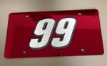 Carl Edawards #99 Nascar Red Laser License Plate Rico. Fixed Price $21.94.