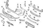 Genuine Nissan Bumper Trim 62074-6RZ0H. Fixed Price $139.69.