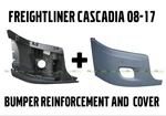 Freightliner Cascadia Bumper Right Side Reinforcement & Cover With Fog Hole. Fixed Price $199.99.