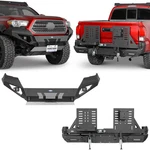 Full Width Grizzly Front Rear Bumper W/ Dual Swing Arms Fit Toyota Tacoma 16-23. Fixed Price $699.99.