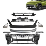 Fits Hyundai Kona 2024 2025 Front Bumper Cover W/ Radar Grille Set Assembly 9PCS. Fixed Price $629.89.