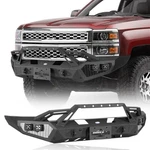 Front Bumper For 2014-2015 Chevrolet Silverado 1500 W/winch Plate & Led Lights. Fixed Price $539.96.