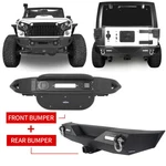 Hooke Road Front + Rear Bumpers W/ Led Light & D-ring For Jeep Wrangler Jk 07-18. Fixed Price $618.09.