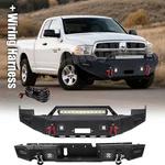 Aaiwa For 2009-2012 Dodge Ram 1500 Steel Front/rear Bumper W/winch Plate&lights. Fixed Price $714.38.