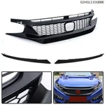 Fit For 2019-2021 Honda Civic Front Bumper Hood Honeycomb Grill Black W/ Eyebrow. Fixed Price $109.99.